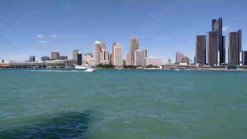 sitting at the Detroit River waiting for people to show up for a ride!
