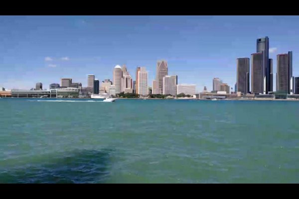 sitting at the Detroit River waiting for people to show up for a ride!