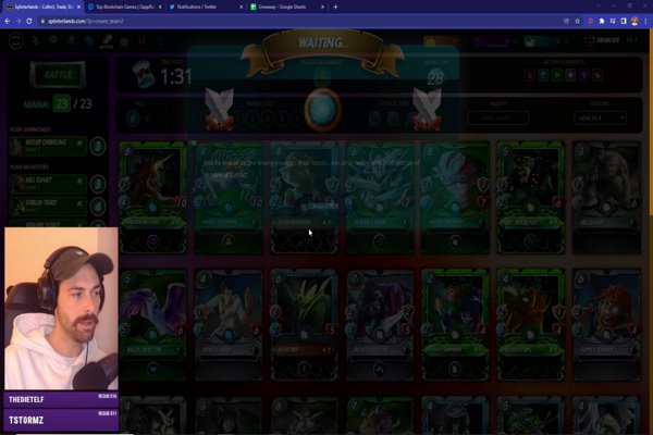 Palms up in case you bought 8hrs sleep? 👇 Splinterlands then Brawl !giveaway !discord