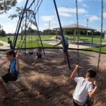 At the park with the kiddos.